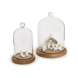 Cloche with Ball Handle and Wooden Base