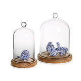 Cloche with Ball Handle and Wooden Base