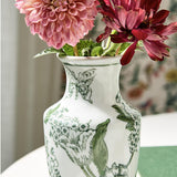 Primrose and Lotus Green Chinoiserie Vase