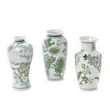 Primrose and Lotus Green Chinoiserie Vase