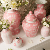 Pink Covered Chinoiserie Vase