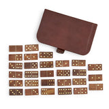 Chestnut Leather Domino Set