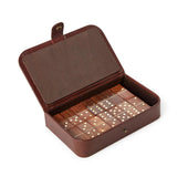 Chestnut Leather Domino Set