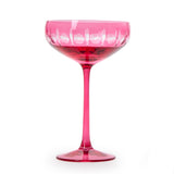 Pink Hand Engraved Wine Glass
