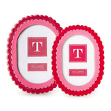 Double Scallop Pink Frame