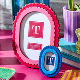 Double Scallop Pink Frame