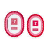 Double Scallop Pink Frame