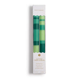 Stripe and Glow Green 10" Tapered Candles