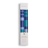 Stripe and Glow Blue 10" Tapered Candles