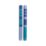 Stripe and Glow Blue 10" Tapered Candles