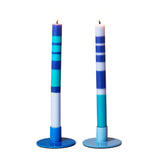 Blue Taper Candleholders