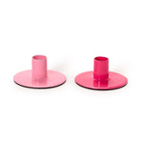 Pink Taper Candleholders