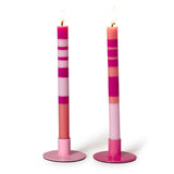 Pink Taper Candleholders