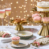 Scalloped Edge Gold Cake Stands