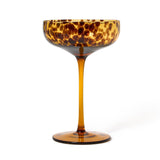 Tortoise Print Coupe Wine Glass