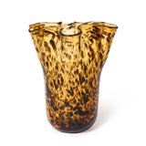 Tortoise Hand-Blown Flare Vase