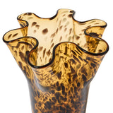 Tortoise Hand-Blown Flare Vase