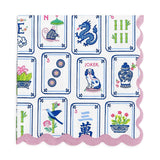 Mahjong Scalloped Cocktail Napkins