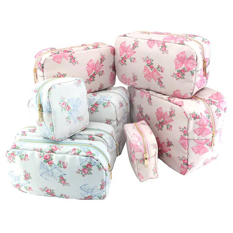 Pink Floral Train Case