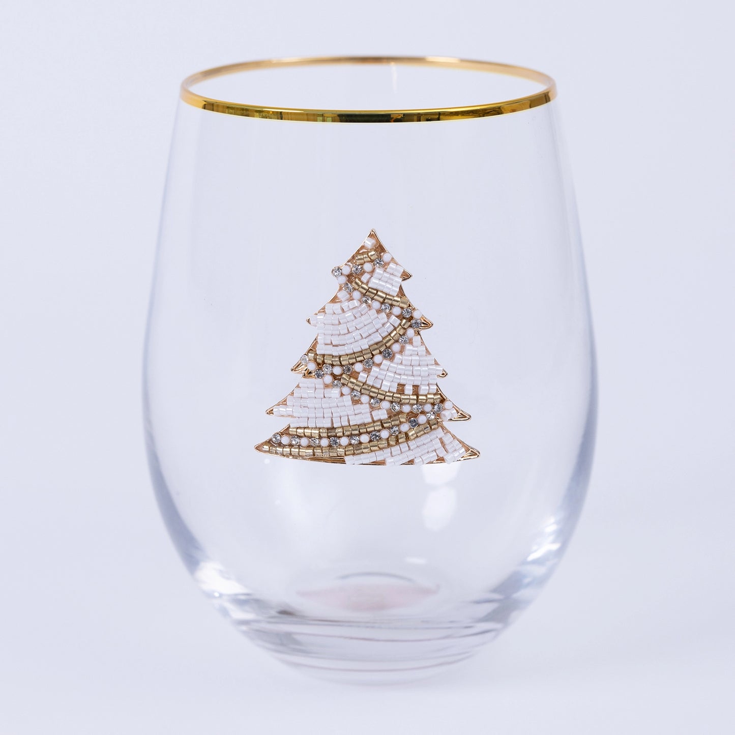 Holiday Stemless Wine Glasses