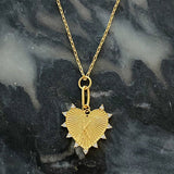 Initial Heart Necklace: K