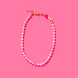 Mabel Pink Stone Beaded Necklace