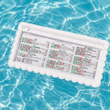 Splash-Proof Mahjong Card Holder for Pool Mahjong - White Scallops