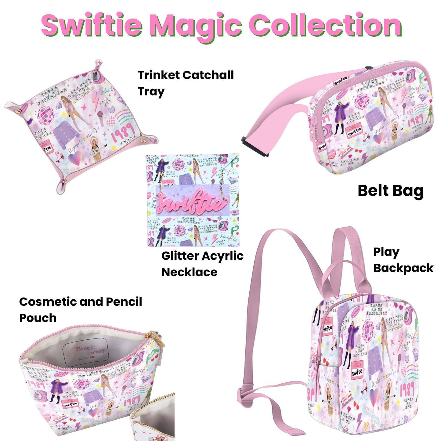 Taylor Swift Mosaic Magic Cosmetic Pouch Bag