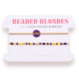 LSU & Tigers Logo + Sprinkle Bracelet Stack