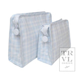 Roadie Pimlico Plaid Blue Zip Pouch