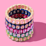 Layla Stretch Bracelet w/ Large Rectangle Stones