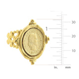 Susan Shaw: Handcast Gold Coin Adjustable Ring