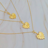 Initial Heart Necklace: K