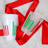 Christmas Styrofoam Cup 10 Pack Sleeve {ho ho ho wrap}