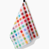 Woven Spring Plaid Tea Towel