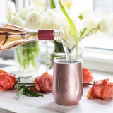 Rose Gold Stemless Wine Glass