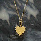Initial Heart Necklace: K