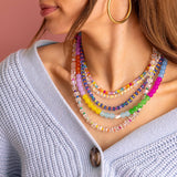 Camille Blue Multi-Colored Beaded Necklace