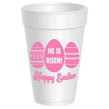 Happy Easter Eggs He Is Risen Styrofoam Cups