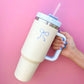 Cream & Blue Bow 40oz Tumbler