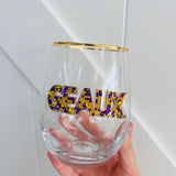 GEAUX Stemless Wine Glass