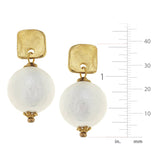 Susan Shaw: Gold Posts with Cotton Pearl Earrings