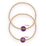 LSU & Tigers Logo + Sprinkle Bracelet Stack