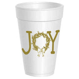Joy Wreath Styrofoam Cups