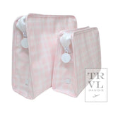 Roadie Pimlico Plaid Pink Zip Pouch