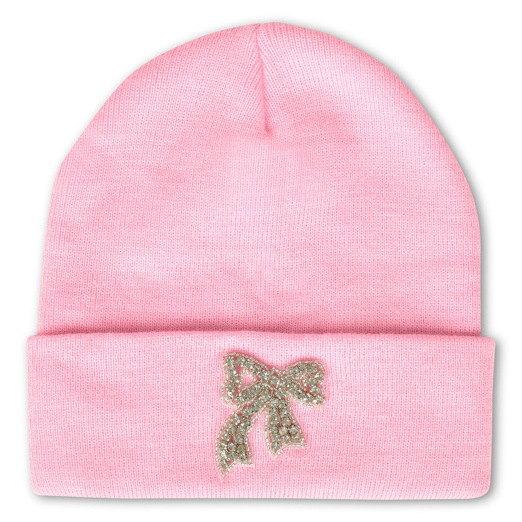 Glittered Bow Beanie