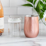 Rose Gold Stemless Wine Glass