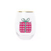 Wrapped In Cheer Embellished Wine Glass