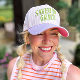 "Saved by Grace" Embroidered Baseball Cap
