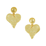 Susan Shaw: Gold Heart with Beaded Top Earrings